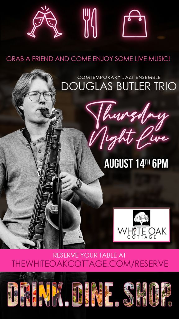 Douglas Butler Trio Band - Contemporary Jazz Ensemble - LIVE at The White Oak Cottage in Lithia