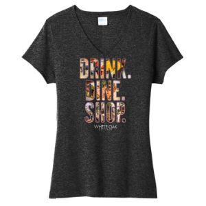 Drink Dine Shop Charcoal-Gray V-Neck