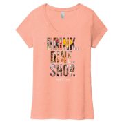 Drink Dine Shop Peach V-Neck