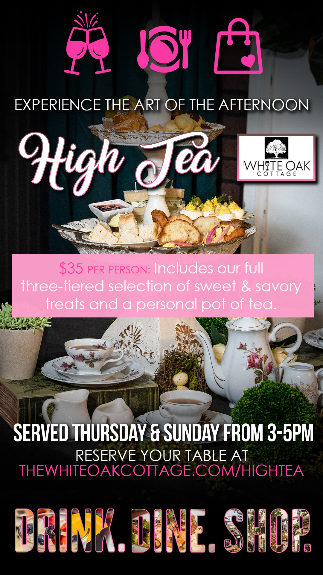 High Tea at The White Oak Cottage in Lithia