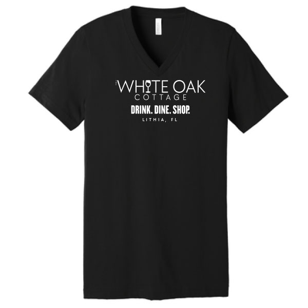 The White Oak Cottage Drink Dine Shop Black V-Neck