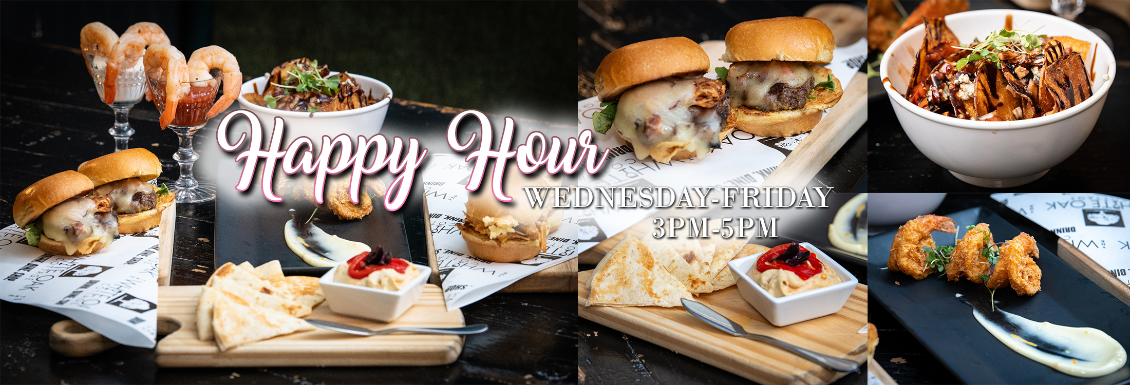Happy Hour at The White Oak Cottage in Lithia - Served Wednesday through Friday from 3pm-5pm