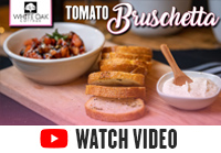 Tomato Bruschetta Starter/Appetizer at The White Oak Cottage