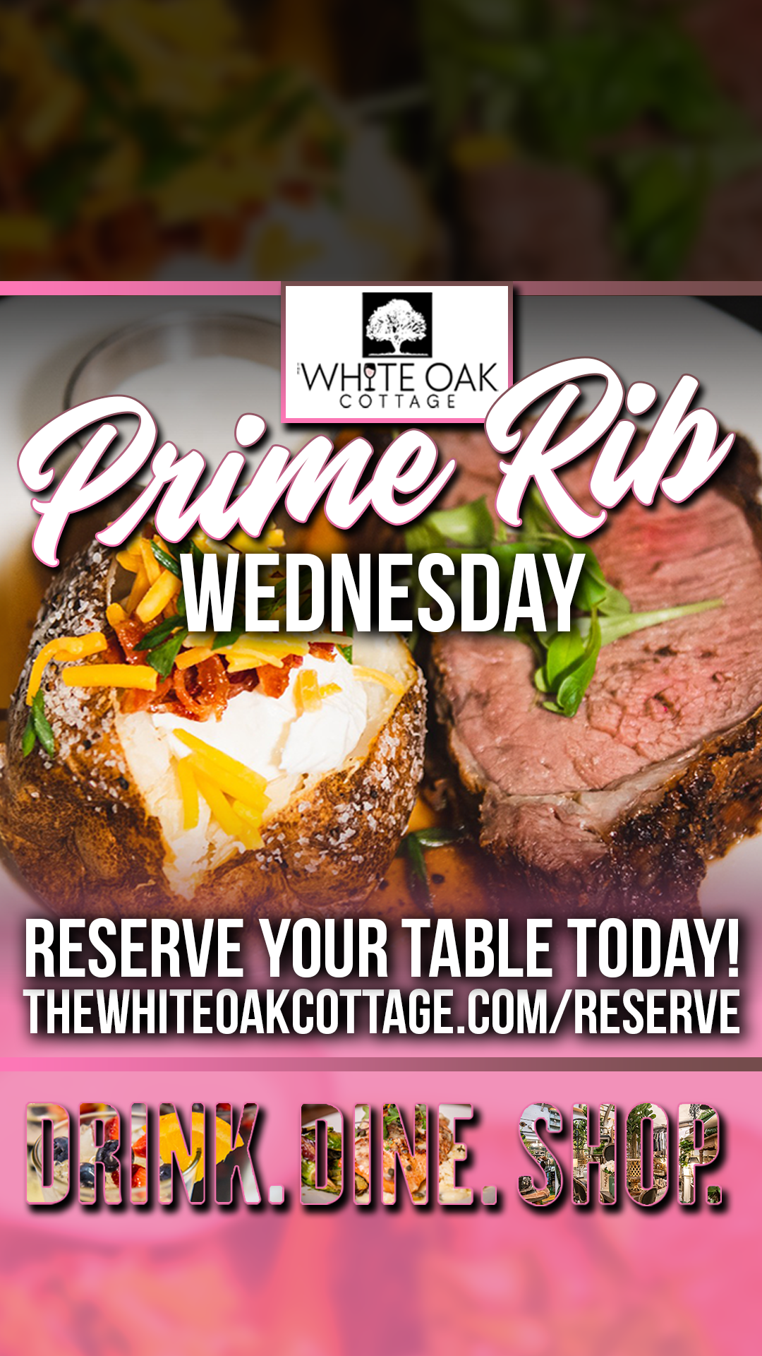 Prime Rib Night at The White Oak Cottage in Lithia